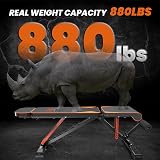 Naspaluro Adjustable Weight Bench 880 lb Stability 3 Sec Fold Fitness Bench view 4