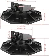 Adjustable Decking Pedestal 30-60mm Pack of 10 Riser/Shed Foot 480kg view 2
