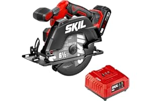 SKIL 20V Brushless 6-1/2In. Cordless Compact Circular Saw Kit for Wood Cutting including 2.0Ah Battery and Charger-CR6413B-11
