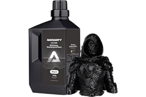 Aceaddity Standard 3D Printer Resin - 405nm Photopolymer Resin LCD/DLP UV-Curing High Precision 3D Printing Liquid Compatible with 8k 3D Printer, 1KG/Bottle (Black)