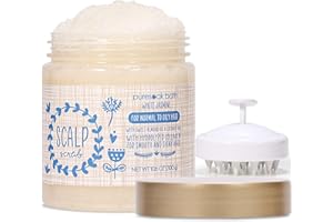 Puresoak Bath Scalp Scrub Natural Sugar Scrub Sulfates Free Exfoliate & Nourish Body Hair Scalp Care Scrub For Women & Men Gift Set Scrub Set-10.6OZ Scalp Scrub & Free Scalp Massager Brush