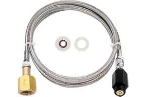 EDSUMEY 60in CGA320 Co2 Tank Adapter, CO2 tank connected directly to TR21-4 soda Maker, Compatible with Fizzi/One Touch/JET/Aqua Fizz/Soda Machine