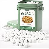 NINGOO Pie Weights for Baking Crust, 1.3LB Reusable Ceramic Pie Beans with Storage Box, Blind Bake Pie Weights, Pie Crust Wei