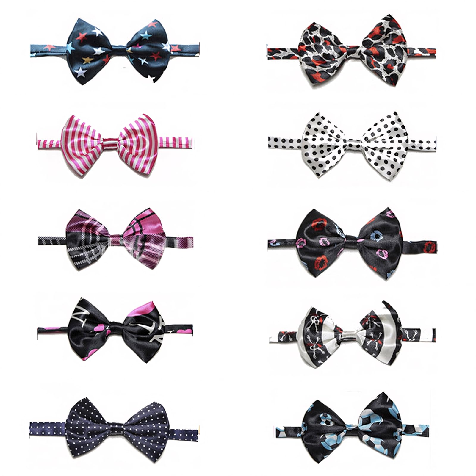 GOGO Christmas Festival Pet Bow Tie Collar, Dog Grooming Accessories, 10 PCS Assorted-Set 3