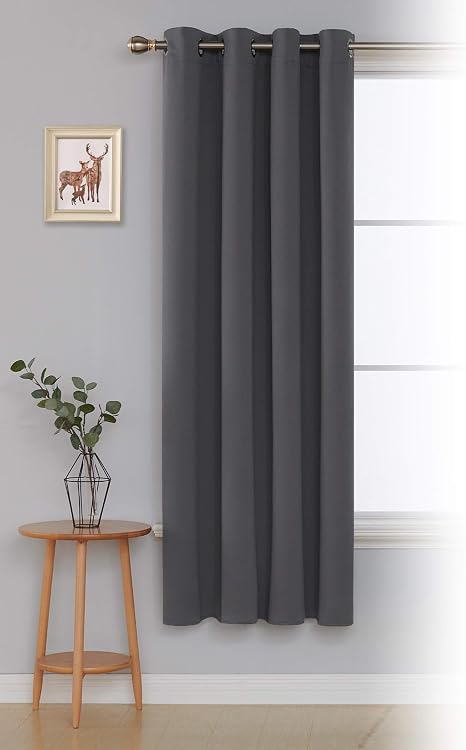 Deconovo Thermal Insulated Eyelet Blackout Curtain Bedroom One Panel