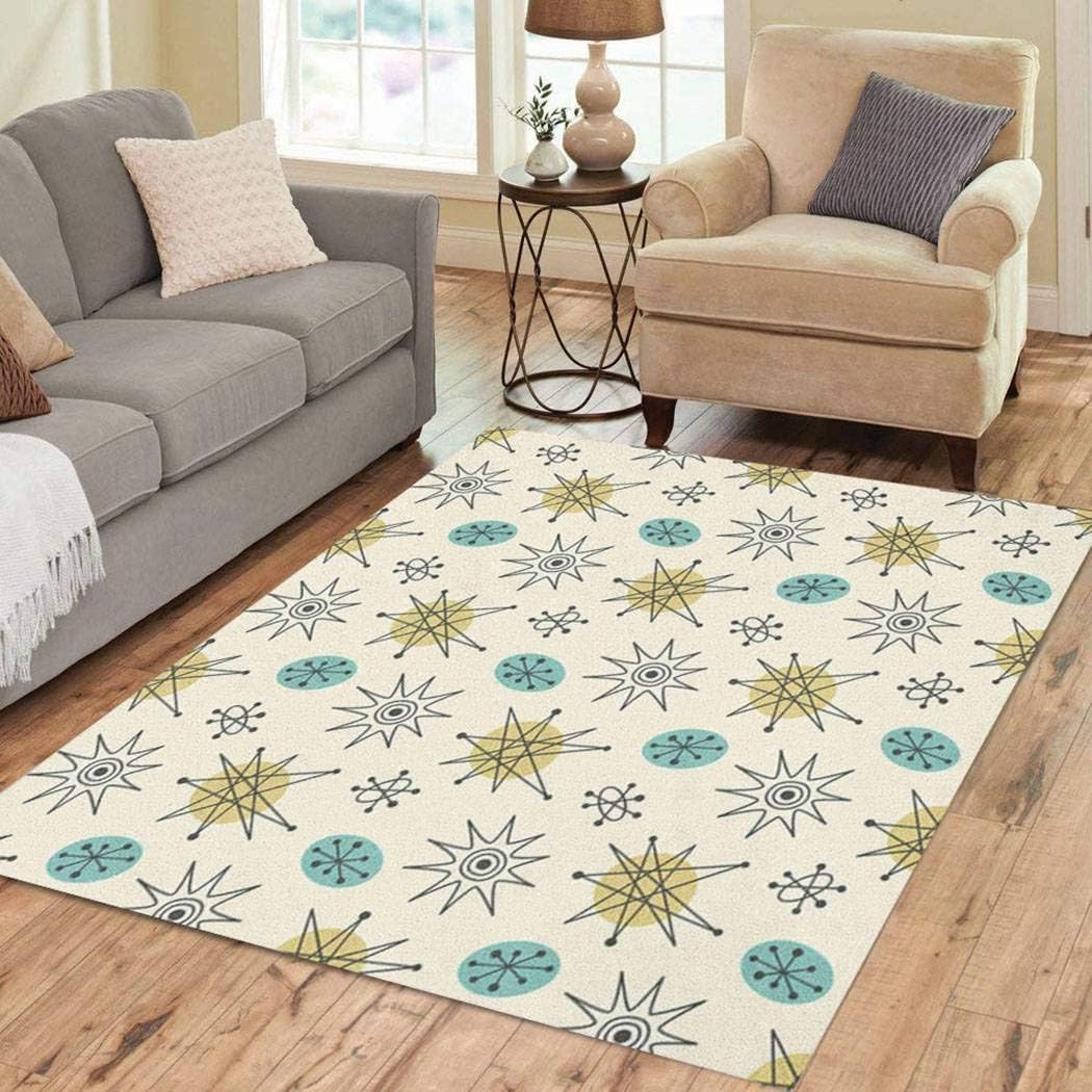 Amazon.com: Houlor Area Rug 3' X 5' Mid Century Modern Vintage Style