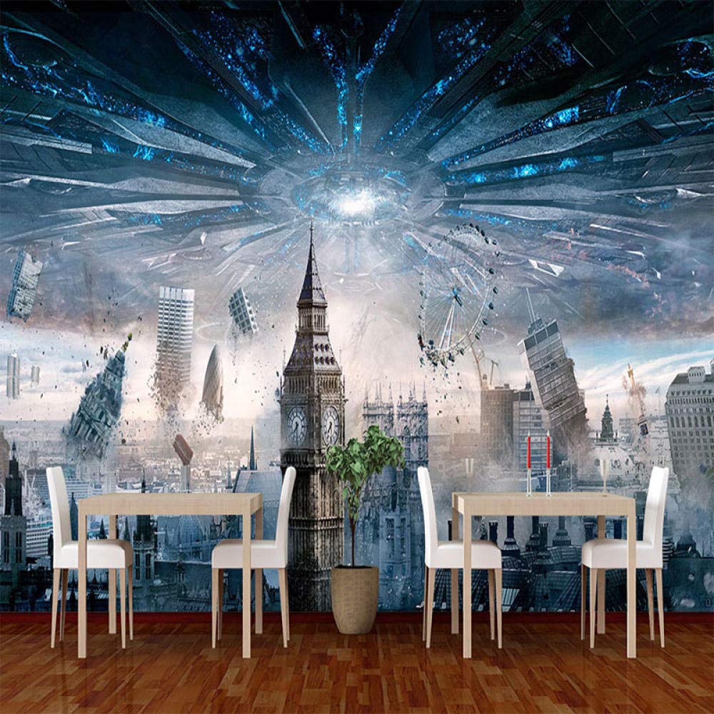 Kahsfa Modern Science Fiction Mural Wallpaper 3d City