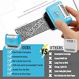 Miseyo Identity Theft Protection Roller Stamp Set Blue 6 Refills Included view 7