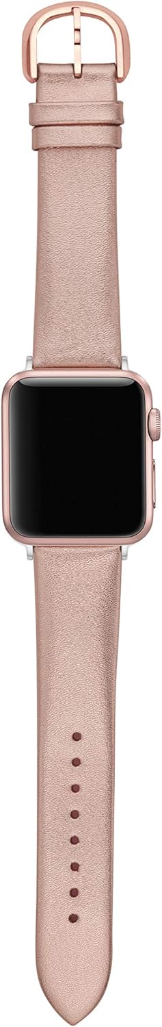 Kate Spade New York Women's Leather Apple Watch Band Strap 38mm 40mm Color: Rose Metallic (Model: KSS0044): Watches
