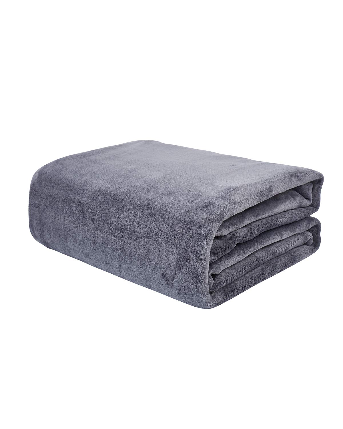 KMUSET Fleece Blanket Throw Size Dark Grey Lightweight Super Soft Cozy Fuzzy Bed Blankets Microfiber Factory ShopOEKO-TEX STANDARD 100