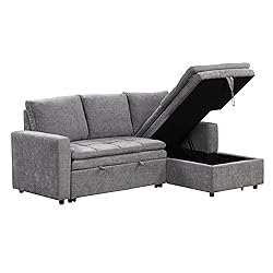 AYOUZ 89" L-Shape Convertible Sleeper Sectional