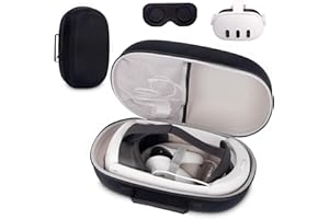 wonlince Hard Carrying Case for Meta Quest 3，Compatible Meta Quest 3 accessory with ELITE headband, touch controller and othe