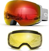 Odoland OTG Ski Goggles Frameless Interchangeable Magnetic Lens