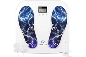 EASEZEN Foot Massager for Neuropathy, Rechargeable TENS EMS Foot Stimulator with 10 Modes 20 Intensities, Feet Circulation Stimulator for Neuropathy, Plantar Fasciitis, Gifts for Mom Dad, FSA HSA Eligible