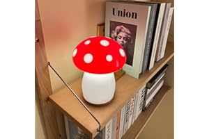 BECCOBEAT Cute Mushroom lamp for Bedroom Night Light Glass Gifts for Girls Vintage Retro Funky Cute Lamp Small Lamps Bedrooms Bedside Table Nightstand Cottagecore Room Decor