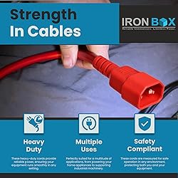 IronBox Electric C14 to C15 Power Cord