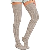 Sexybody Women's Thigh High Socks Over the Knee Knit Socks, Winter Leg Warmers Stockings Knee High Tube Arctic Fleece