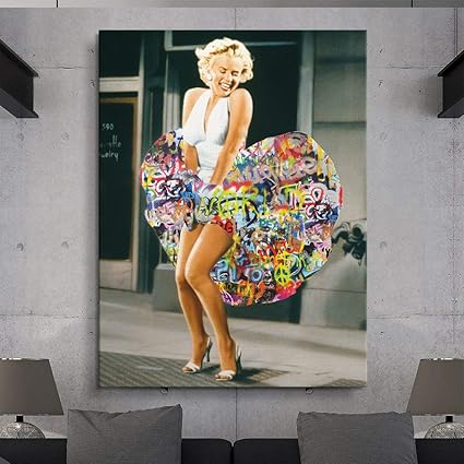 Amazon Com Ikonick Design Art Marilyn Monroe Graffiti