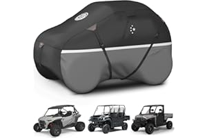 LI LIBZAKI LIBZAKI UTV Covers,420D Heavy Duty Waterproof UTV Cover 2-3 Seaters/4-6 Seaters for Polaris Ranger RZR PRO XP 4 Yamaha Rhino Can-Am Defender Pioneer Kawasaki Mule Sxs Teryx Black/Gray-L