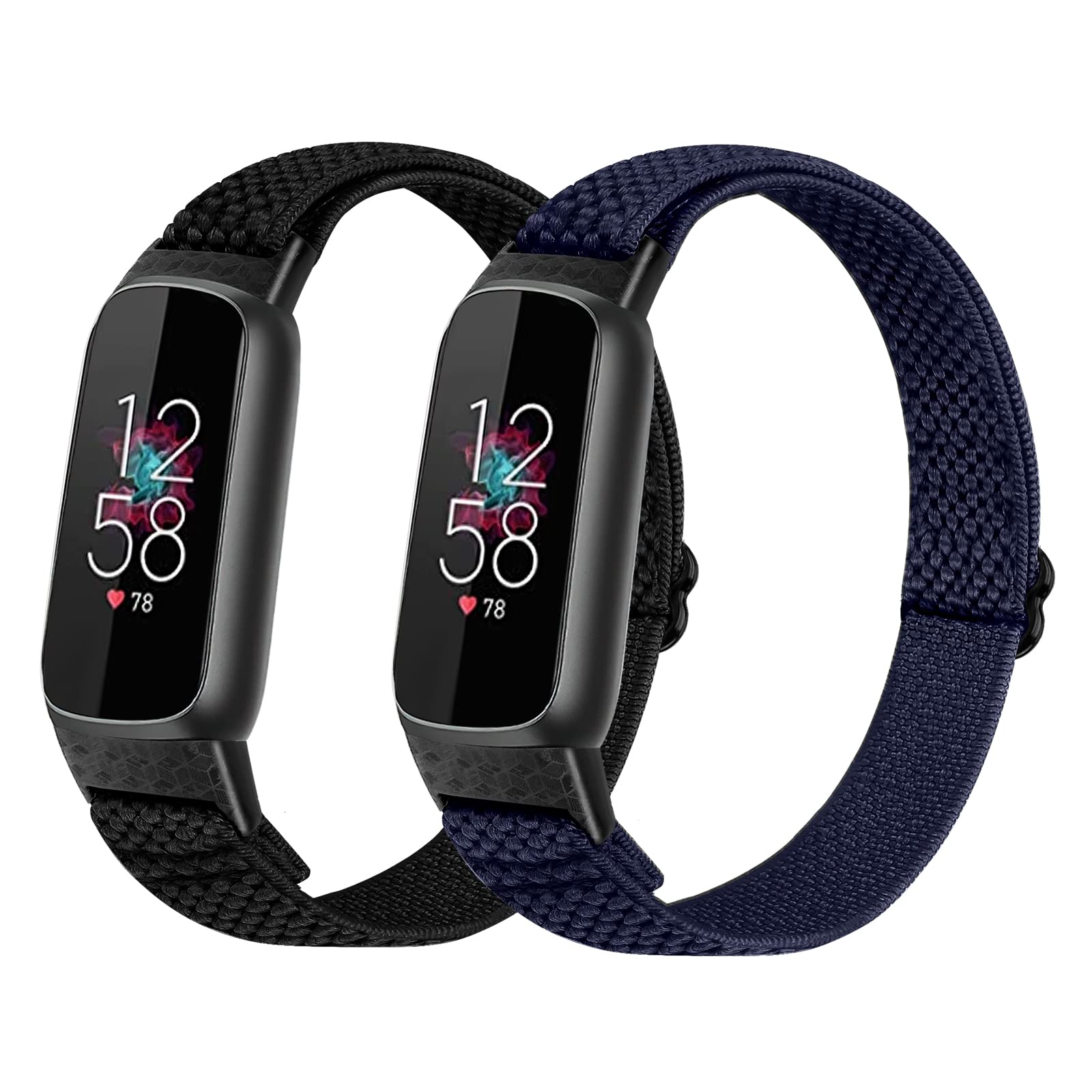 TumpCez Elastic Nylon Strap Only Compatible with Fitbit Luxe Strap for Women Men,Adjustable Stretchy Soft Sport Band Replacement Wristband