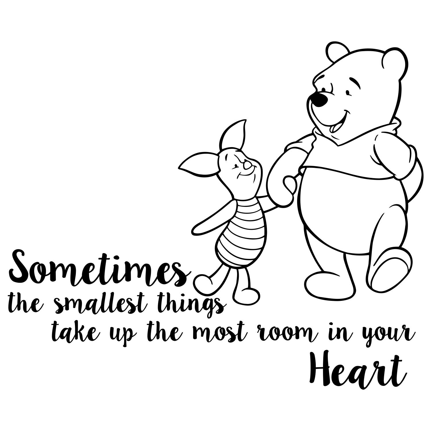 Sometimes The Smallest Things Quote Sometimes The Smallest Things Take Up The Most Room In Your Heart Winnie  The Pooh Quote Print Prints Digital Prints Lifepharmafze.com