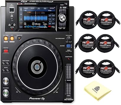 Pioneer Dj Xdj 1000mk2 Rekordbox Ready Digital Dj Decks With Wi Fi Playback Advanced Playback Options Pro Dj Link Interconnectivity Bundle With 6 X Senor Microphone Cable And Zorro Sounds Cloth Amazon Ca Instruments