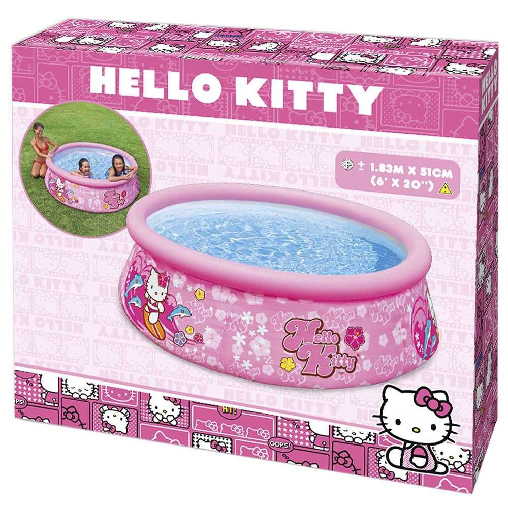 Rose 183x183x51 Cm Intex 0078257281046 Piscine Easy Set Hello Kitty