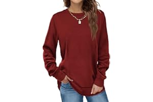 Dofaoo Sweatshirts for Women Crewneck Long Sleeve Shirts Tunic Tops for Leggings Fall Fashion