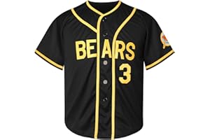 EETUG Youth Baseball Jerseys for Boys,Bad News Bears 3 Kelly Leak 1976 Chico's Bail Bonds Movie Jersey,Girl White Black S-XL