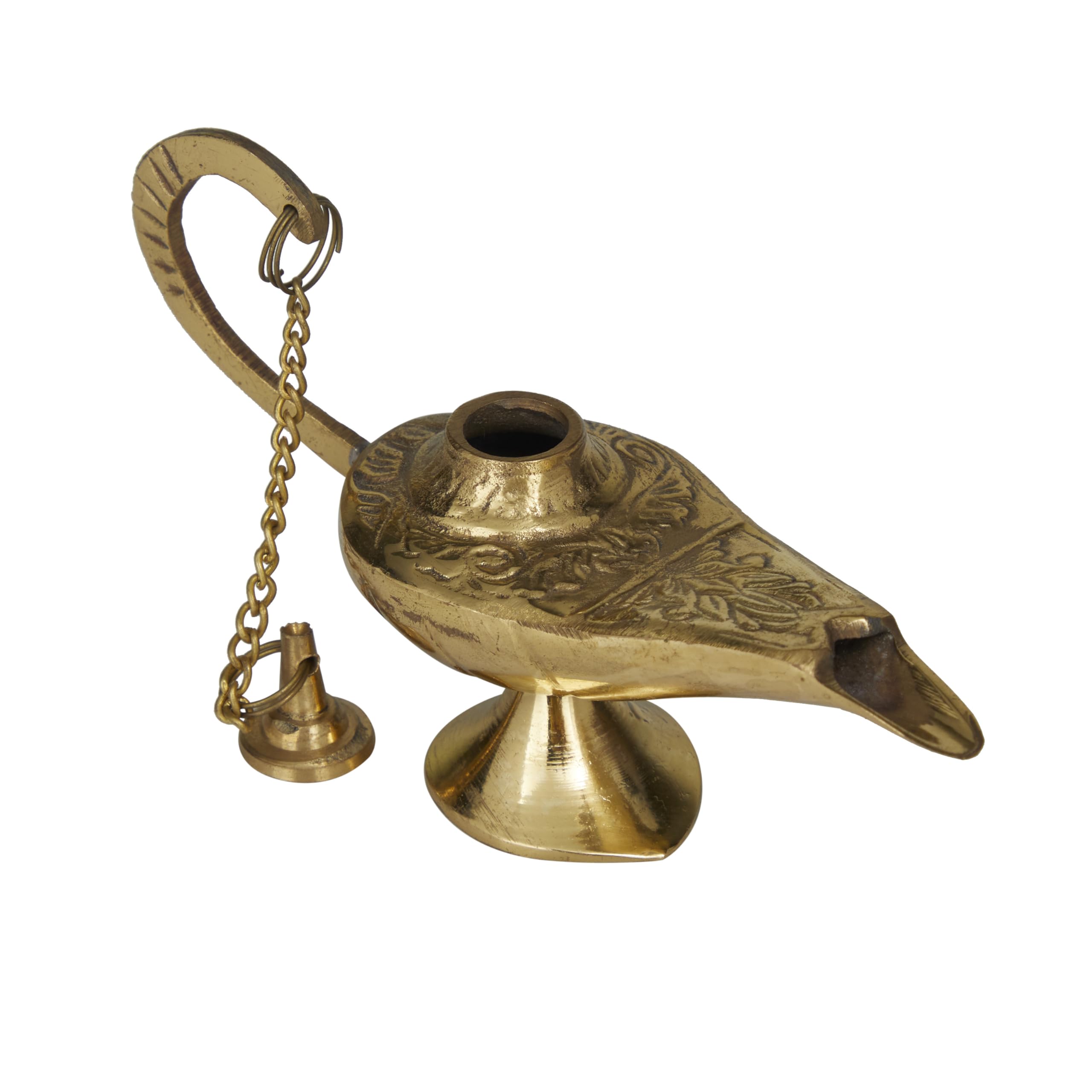 Deco 79 Eclectic Brass Abstract Aladdin Lamp, 5