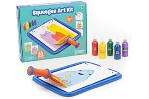 Educational Insights Squeegee Art Kit - Painting Kit for Kids, Children's Painting Kits, Screen Free Activites & DIY Projects, Mess-Free Art Kits for Kids, Boys & Girls Ages 5+