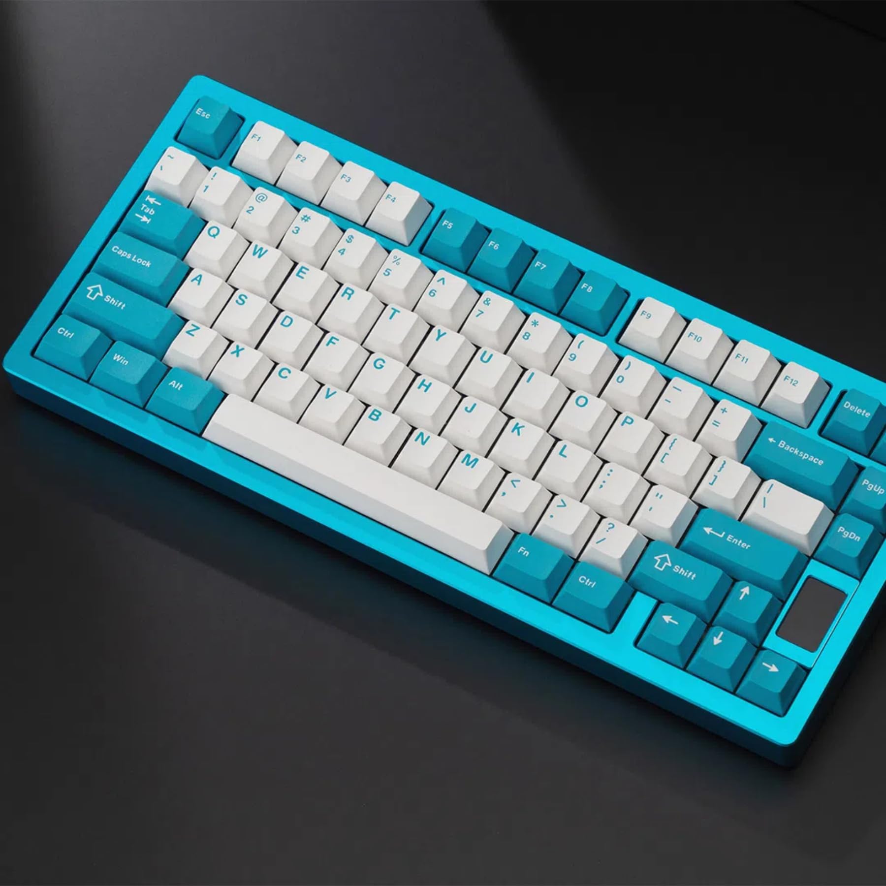 Photo 1 of Chilkey ND75 Aluminum Keyboard 75% Percent Wireless Gaming Mechanical Keyboard with LCD Screen, Quick Assembly, BT/2.4G/USB-C, Hot Swappable Per-Key RGB Custom Blue Key Board for Laptop Office PC
