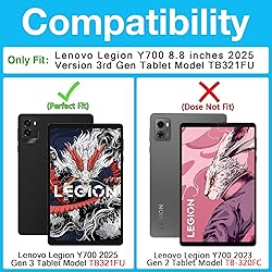 Bkinew Clear Case for 2025 Lenovo Legion Y700 8.8