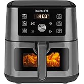 Instant Pot 4QT VORTEX 6-in-1 Mini Air Fryer, Air fry, Bake, Roast, Broil, Dehydrate or Reheat, Stainless Steel, 4 Quarts