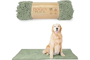 My Doggy Place Microfiber Dog Mat for Muddy Paws, 60" x 36" Sage - Non-Slip, Absorbent and Quick-Drying Dog Paw Cleaning Mat, Washer and Dryer Safe - X-Large/Runner