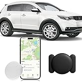 GPS Tracker for Vehicles,Mini Hidden Car Tracker with Magnetic Case,Tracker Device for Vehicles No Monthly Fee - Works with A