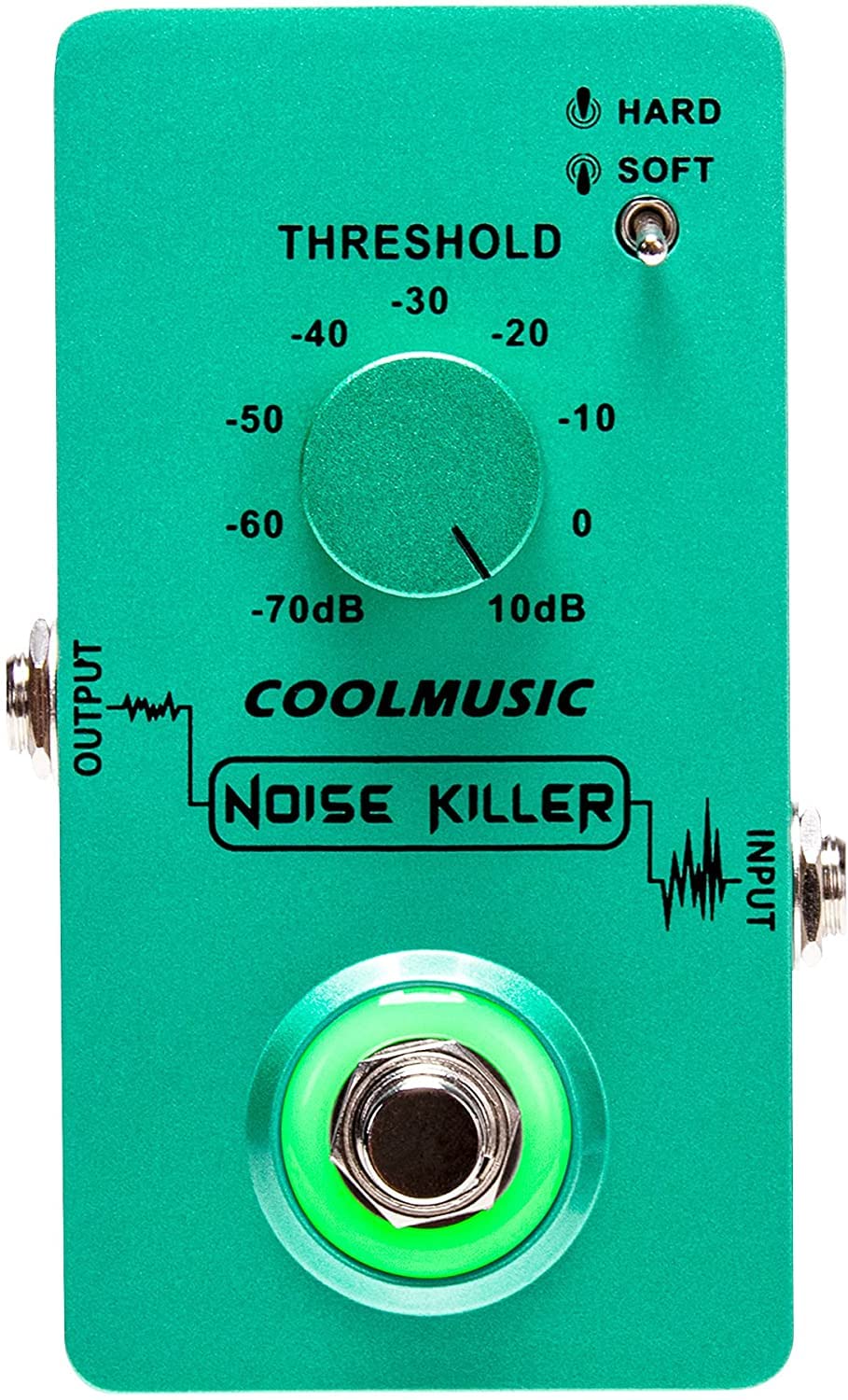 COOLMUSIC C-CS02 Noise Guitar Effect Pedal, Noise Killer Guitar Pedal Noise Suppressor Effect 2 Modes for Electric Guitar and Bass True Bypass
