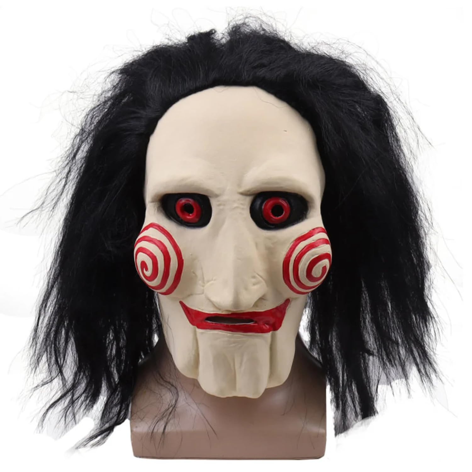 SC Products Saw Mask Halloween Costume for Men | 100% Natural Latex Billy The Puppet Jigsaw Mask | Horror Jigsaw Costume Mask | Billy Puppet Halloween Mask