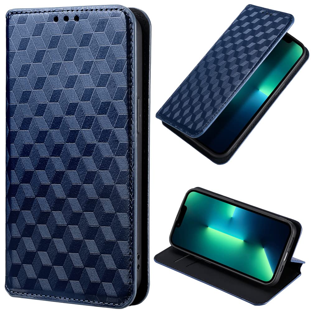 BELLA BEAR Honor Magic 4 Pro 5G Phone Case, Magnetic Flip Leather Wallet Case, Kickstand Case, Shockproof Protective Case for Honor Magic 4 Pro 5G-Blue
