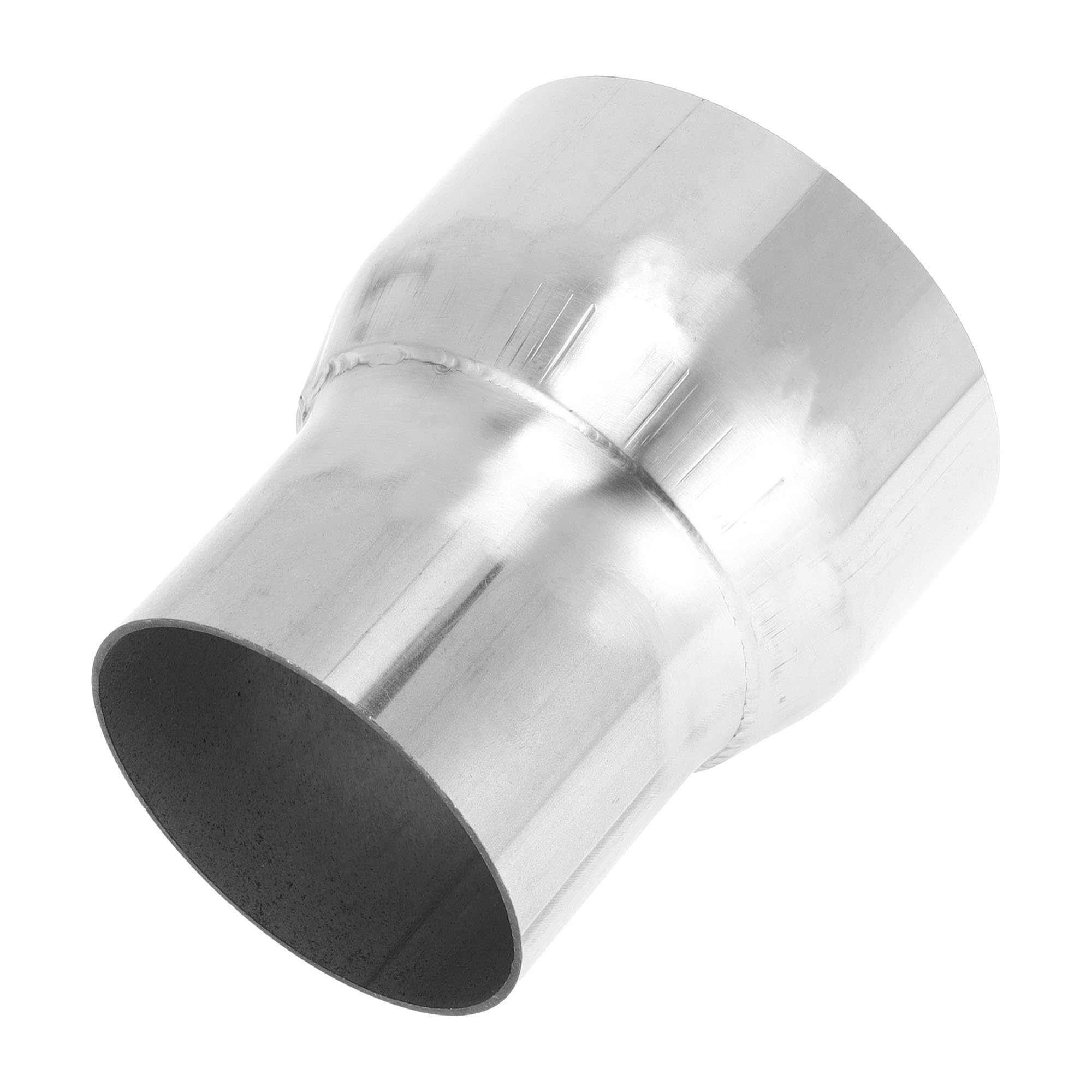 Photo 1 of Motoforti 2.75'' OD to 3.5'' OD Mandrel Exhaust Pipe Adapter Concentric Reducer Car Exhaust Pipe Tubing Piping Adapter 4" Length 201 Stainless Steel Silver Tone