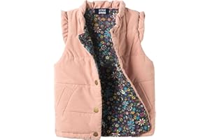 LittleSpring Girls Winter Puffer Vest Lightweight Quilted Vest Outerwear Warm