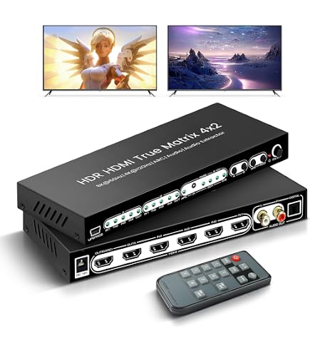 Amazon.com: 8K@60Hz HDMI Matrix Switch 4X2 with ARC, avedio links