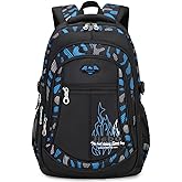 BABUN Backpacks for Boys Elementary Middle School Bags Kids Heavy Duty Durable Teenage Student Sturdy Bookbag Travel Waterproof 18in (C-Blue)
