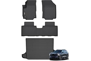 Binmotor-Floor Mats Cargo Liner Set for GMC Terrain 2024-2018丨2018-2024 Chevy Equinox, All Weather Car Floor Mats 2024 GMC Terrain/Chevy Equinox Accessories for Terrain