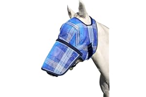 KENSINGTON PROTECTIVE PRODUCTS Kensington Signature Fly Mask w/Removable Nose (M-Small Horse, 181 - Kentucky Blue)