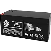 AJC Battery Compatible with Panasonic LC-R123R4P 12V 3.2Ah Sealed Lead Acid Battery