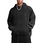 TinyChoice Heavyweight Fleece Oversized Hoodie for Men and Women, Vintage Acid Wash Pullover Sweatshirt