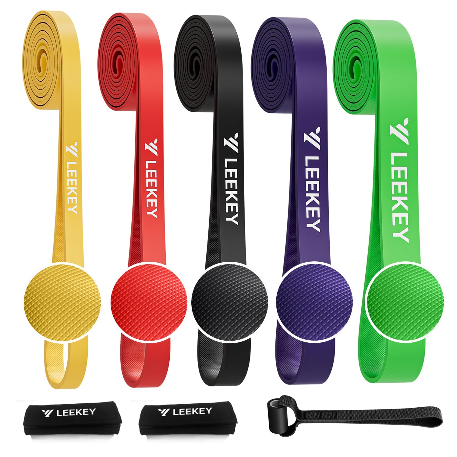 Photo 1 of LEEKEY Resistance Bands, Exercise Bands with Handles,Pull Up Assist Bands - Band Set with Door Anchor - Bands for Working Out,Band for Men and Women Fitness Training, Physical Therapy,Home Workouts