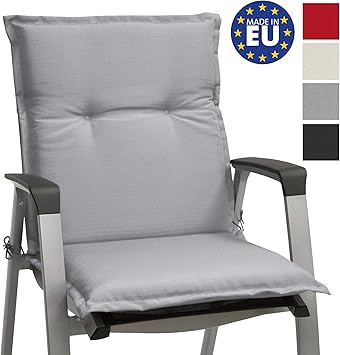 Beautissu Stuhlauflage Niedriglehner Gartenstuhl Base Nl Sitzkissen 100x50x6cm Ruckenkissen Stuhlkissen Fur Gartenstuhle Sitzpolster Hellgrau Amazon De Kuche Haushalt