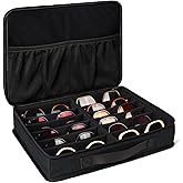 Bukere Sunglasses Organizer Case, Adjustable Slots for Multiple Pairs, Travel Eyeglasses Storage Box, Glasses Holder